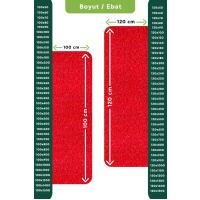 Kaydırmaz Kırmızı Karmaşık Paspas En:100cm